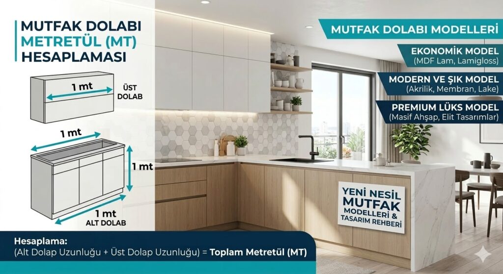 2026 Mutfak Dolabı Fiyatları | Metretül Hesaplama