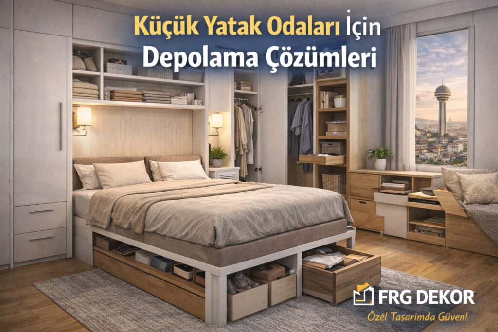 Küçük yatak odalarında depolama çözümleri